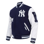 Pro Standard LUXURY ATHLETIC COLLECTION MASH UP JACKET NEW YORK METS Men’s-NAVY BLUE WHITE