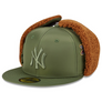 NEW ERA 5950 ALPHA INDUSTRIES SHERPA DOG EAR- NEW YORK YANKEE-GREEN BROWN
