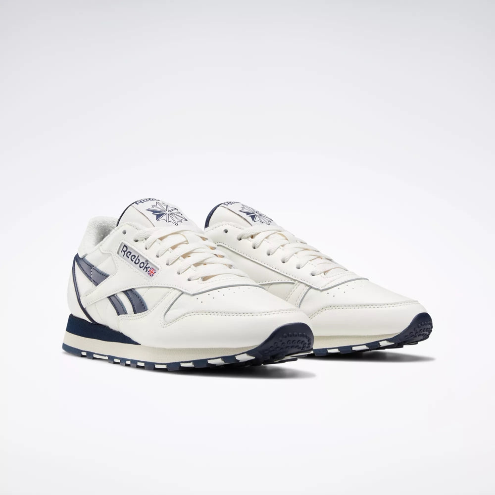 Reebok classic leather white navy on sale