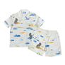 SERGIO TACCHINI MEN’S TENCEL CABANA SHIRT SHORT SET- GARDENIA