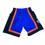 MITCHELL & NESS - NBA SWINGMAN ROAD -SHORTS - KNICKS 1996 - MENS -ROYAL/BLACK ORANGE