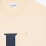 LACOSTE BOX LOGO CLASSIC FIT FLEECE CREWNECK SWEATSHIRT -Men’s - BEIGE