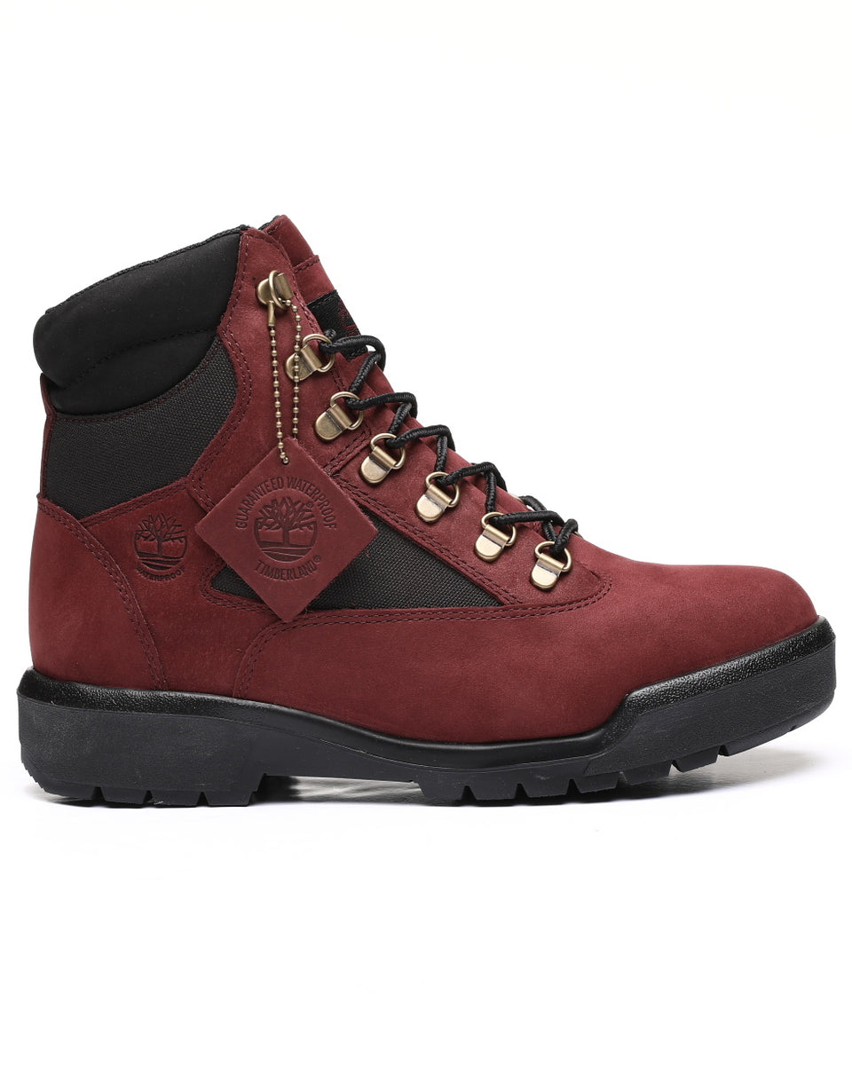 Timberland FIELD BOOT 6 IN FIELD BOOT Men s BURGUNDY WATERBUCK