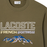 LACOSTE LOOSE-FIT OVERSIZED LOGO FLEECE SWEATSHIRT -Men’s-KHAKI GREEN-E9F