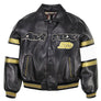 AVIREX 50TH GOLD KICK-OFF LEATHER JACKET Men’s -BLACK GOLD