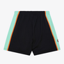MITCHELL & NESS - WNBA ROAD SWINGMAN -SHORTS NEW YORK LIBERTY - 1999 / MENS -BLACK /GREE /ORANGE