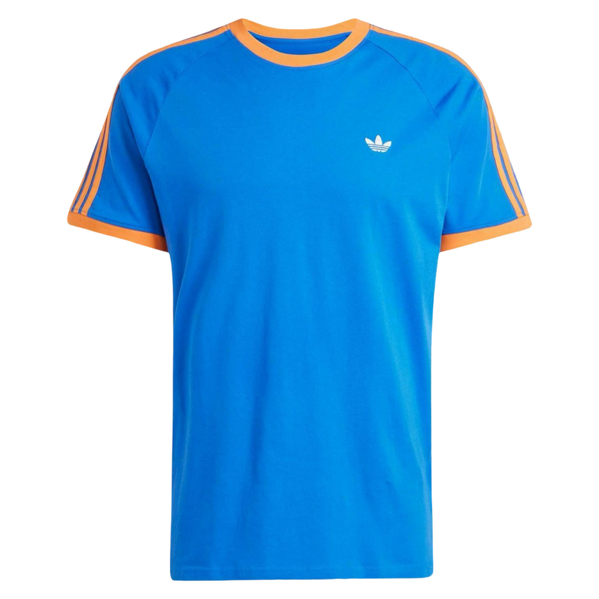 Adidas Original Q2 MONOGRAM CAL 3-STRIPES TEE Men's -BLUE ORANGE