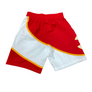 MITCHELL & NESS - NBA SWINGMAN -SHORTS HAWKS 86 - MENS -RED YELLOW
