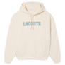 LACOSTE LOOSE FIT PARIS HOODIE FLEECE -Men’s-BEIGE /WHITE
