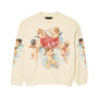 Cult of Individuality NOVELTY CREW NECK FLEECE SWEATER SWEATSHIRT Men’s -WINTER WHITE