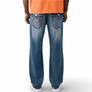 TRUE RELIGION RICKY SUPER FLAP JEANS-COURT CRASH MED INDIGO WASH