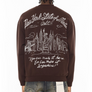 Cult of Individuality NOVELTY FLEECE CREW SWEATSHIRT Men’s -CHOCOLATE