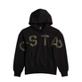 -Star RAW EMBRO PRINT LOOSE HOODIE SW / Men’s -DK BLACK