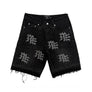 MIXED EMOTION Black "ME" Rhinestone Denim Shorts