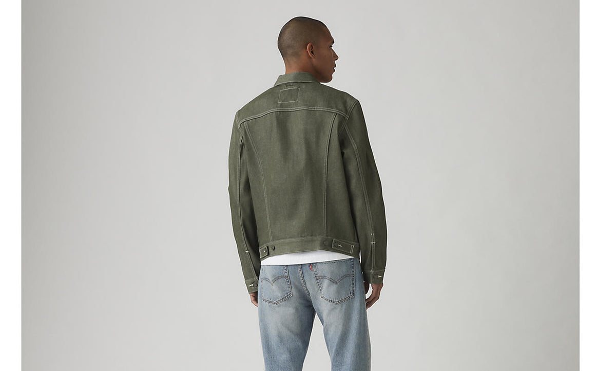 Levis Strauss & Co TRUCKER JACKET HARD DENIM Men's -GREEN – Moesports