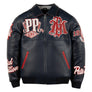 PELLE PELLE ALL TIME CHAMPION LEATHER JACKET Men’s -NAVY/CABERNET/SILVER /WHITE