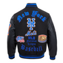 Pro Standard LUXURY ATHLETIC COLLECTION MASH UP JACKET NEW YORK METS Men’s-BLACK BLUE ORANGE