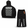 L/AB by Off-White - REFLECTIVE Diag Windbreaker Tracksuit-BLACK
