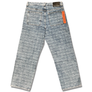 L/AB C/O OFF WHITE AOP DENIM JEAN - MEN’S/LT INDIGO