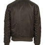 Schott N.Y.C NYLON FLIGHT JACKET SATIN MA -1 MENS- BROWN