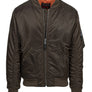 Schott N.Y.C NYLON FLIGHT JACKET SATIN MA -1 MENS- BROWN