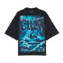 Cult of Individuality OVERSIZED CREW NECK TEE ‘“SEA OF SORROW”-BLACK