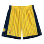 MITCHELL & NESS - NBA SWINGMAN -SHORTS - PACERS - 99 - MENS -YELLOW NAVY BLUE