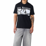 TRUE RELIGION SHORT SLEEVE CHECKERED BUDDHA OVERSIZED TEE-JET BLACK