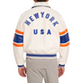 AVIREX NEW YORK KNICKS LEATHER JACKET Men’s -SNOW WHITE /BLANCHE