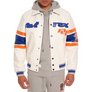 AVIREX NEW YORK KNICKS LEATHER JACKET Men’s -SNOW WHITE /BLANCHE