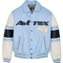 AVIREX CAROLINA BLUE LEATHER JACKET Men’s -BLUE BEBE
