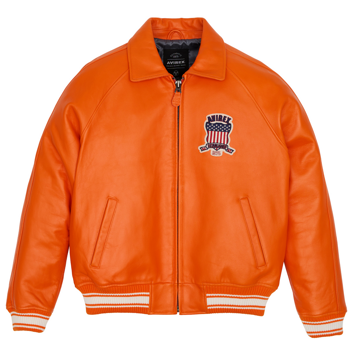 Leather Jacket, Orange Lambskin – 2 Hermanos Zapateria