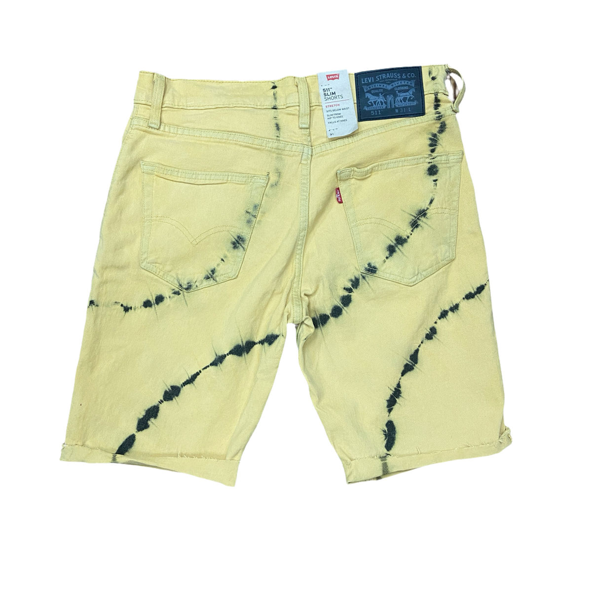 Levis Strauss & Co 511 SLIM JEANS SHORTS Men's -YELLOW BLACK