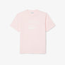 LACOSTE SIGNATURE PRINT COTTON T-SHIRT Men’s -LIGH PINK