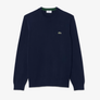 LACOSTE CREW NECK COTTON SWEATER - Men’s /NAVY BLUE
