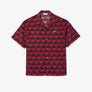 LACOSTE - RELAXED FIT SHORT SLEEVE PATTERNED SHIRTS Men’s -BLUE-BORDEAUX-IKL