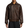 AVIREX LIMITED EDITION CROC ICON LEATHER JACKET Men’s ESPRESSO BROWN