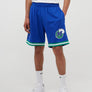 MITCHELL & NESS - NBA ALTERNATE SWINGMAN ROAD -SHORTS DALLAS MEVERICKS -98-99 MENS -ROYAL BLUE/GREEN