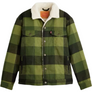 Levis Strauss & Co TRUCKER SHERPA JACKET Men’s -GREEN BLACK