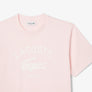 LACOSTE SIGNATURE PRINT COTTON T-SHIRT Men’s -LIGH PINK