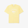 LACOSTE SIGNATURE PRINT COTTON T-SHIRT Men’s -YELLOW-107