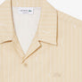 LACOSTE - RELAXED FIT PRINT TWILL SHIRTS Men’s - BEIGE-WHITE 2IU