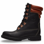Timberland PREMIUM 10 IN TALL LACE WATERPROOF LEATHER SUPER BOOT Men’s -BLACK FULL GRAIN W RUST