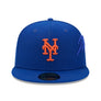 NEW ERA 5950 SIDE SCRIPT -NEW YORK METS -ROYAL BLUE ORANGE