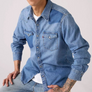 Levis Strauss & Co FLANNEL SHIRT Men’s - BLUE DENIM