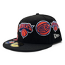 NEW ERA 5950 CUSTOM FITTED-MULTI-LOGO NEW YORK KNICKS / BLACK ORANGE
