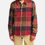 TIMBERLAND SHERPA LINED PLAID FLEECE OVERSHIRT Men’s - CORDOVAN