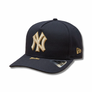 NEW ERA 950 A-FRAME PRE-CURVED GOLD PING SNAPBACK HAT NEW YORK YANKEES-NAVY/WHITE/GOLD