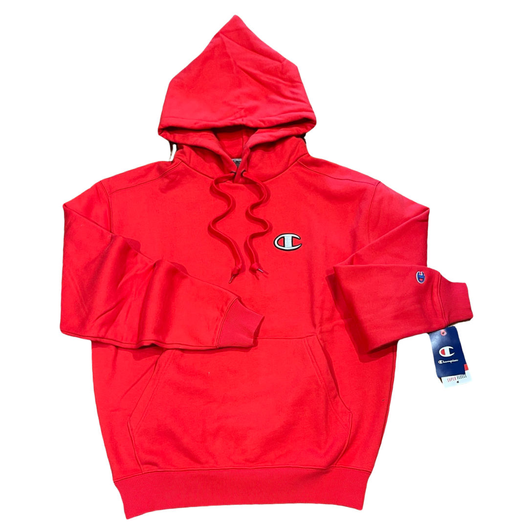 CHAMPION SUPER FLEECE MEDIUM C LOGO CONE HOODY Men s SCARLET