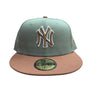 NEW ERA 5950 CUSTOM FITTED- 2T COLOR PACK NEW YORK YANKEE/ GREEN /BROWN